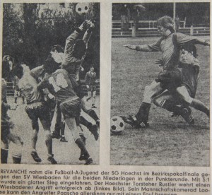 Höchster Kreisblatt 9.5.1977 Bilder Bezirkspokalfinale